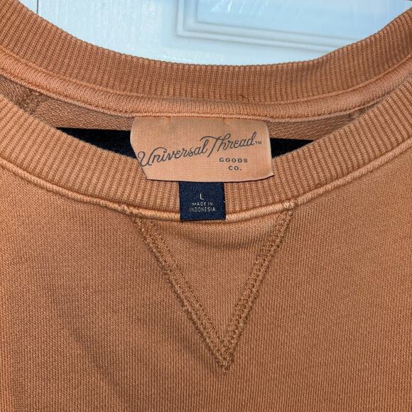 Universal Thread large Terra-Cotta Puff Sleeve Sweatshirt Dress EUC - Picture 3 of 9